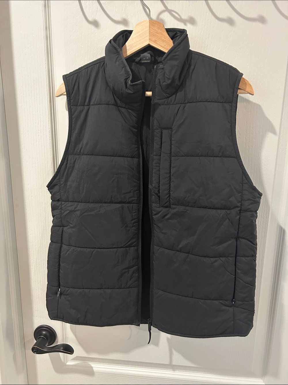 Women's Black Quilted Puffer Vest - Sleeveless Insulated Packable Vest